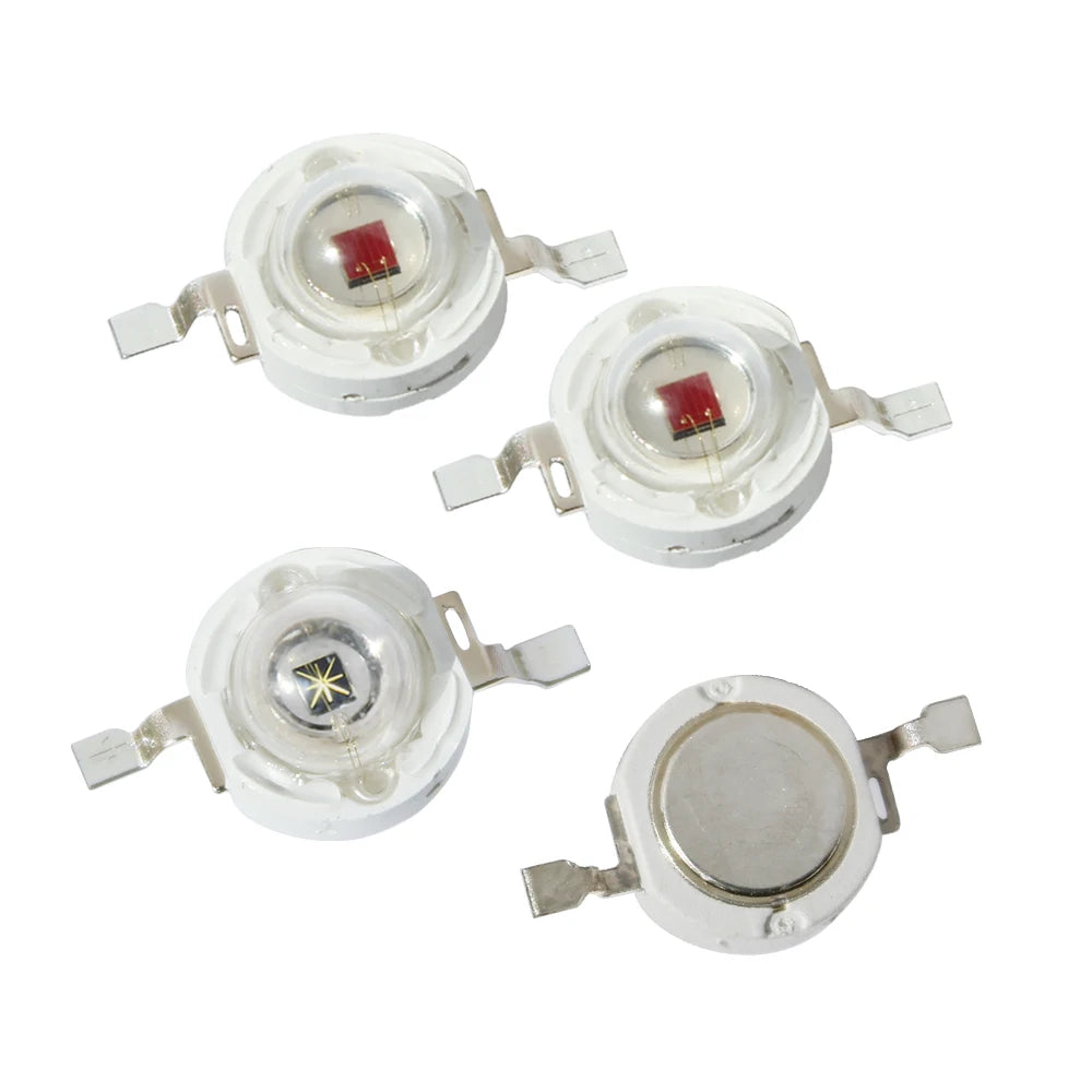 diodes infrarouges 730nm 850nm 940nm 1050nm 3w blanc rouge moderne technologie clips métalliques