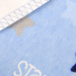 drap lit bébé coton imprimé animal floral emmaillotage couverture enveloppée points zigzag vert bleu