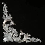 décoration murale coin blanc doré motifs floraux relief classique ornemental PVC stickers