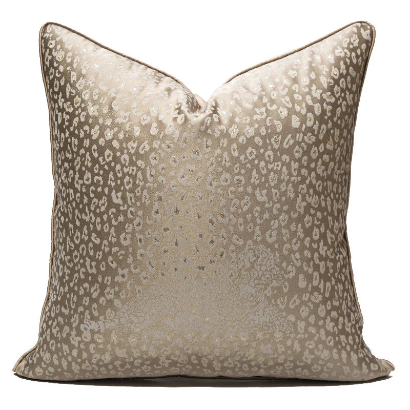 coussin housse polyester léopard beige clair contemporain adhésif 30x50cm 45x45cm 50x50cm decoration maison voiture