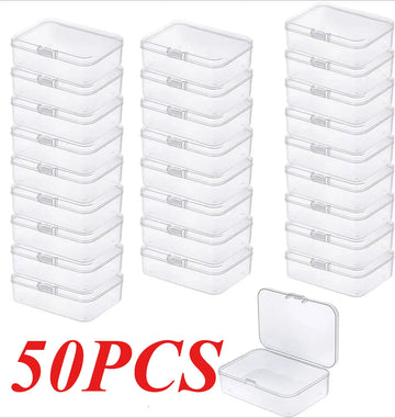 boîtes rangement transparentes modernes réutilisables clips pratique 6.5x4.5cm 20pc 30pc 50pc