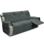 housses fauteuil inclinable gris quilté moderne élastique ajustable poche rangement lavage machine salon