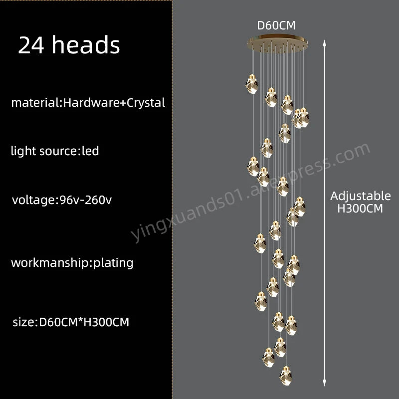 suspension lumineuse contemporaine dorée leds translucides chambre salon élégante 249 2000lm
