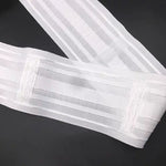 ruban rideau blanc rayures horizontales moderne 10m 20m 30m anneau polyester