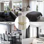 rubans rideaux aimants jute moderne gris beige noir doré easy décor noix tissés