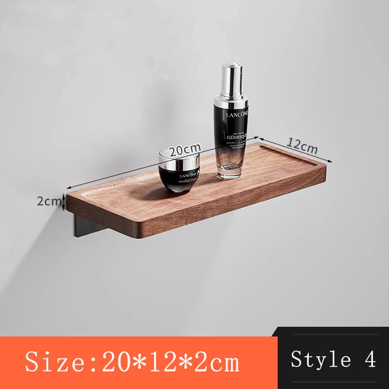 étagère bois naturel moderne minimaliste finition brillante fixation murale chambre salon salle bain