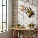 porte plantes mural noir moderne pot jaune assemblage facile gain place