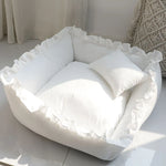 lit animal blanc volants classique coussin respirant taille nylon washable