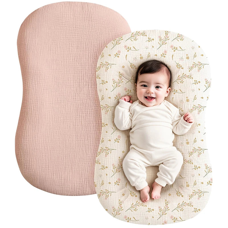 housse bébé coton douce floral moderne rose clair coussin tendre ans respirant
