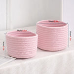 corbeilles tissées réutilisables rangement moderne beige blanc rose bleu vert respectueux environnement multiple utilisations