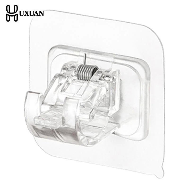 crochet rideau transparent moderne adhésif fixe porte rideau sans perçage support mural clip fixations
