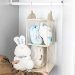 organisateur suspendu étagère armoire maille fine moderne réutilisable chambre beige clair opacité crochets multifonctionnel