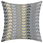 lot housses coussin décoratives gris jaune motif floral moderne canapé chambre