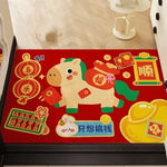 tapis dessin animé personnages chinois rouge bleu blanc résistant antibactéries imperméable