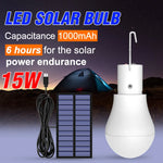 ampoule led solaire blanc moderne étanche portable haute luminosité crochet câble panneau solaire