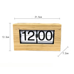 horloge flip bois grainé vintage horloge numérique page tournante décoration intérieure moderne