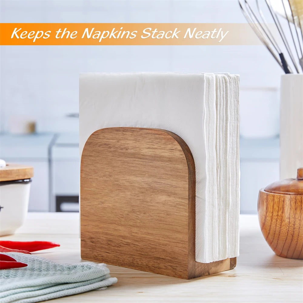 porte serviettes moderne bois naturel serviettes blanches cuisine salle manger
