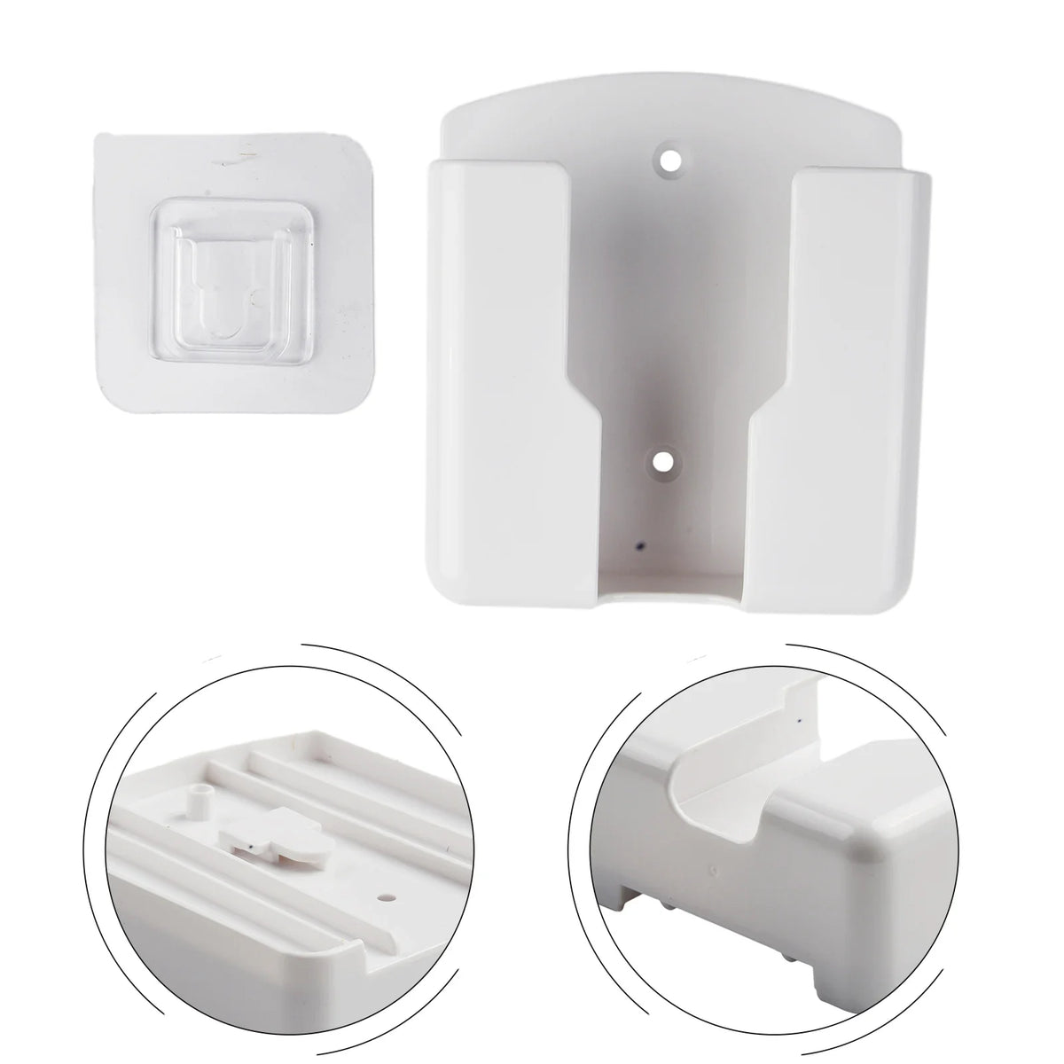 support mural blanc moderne adhésif télécommande boîte rangement rectangle petits objets divers chambre