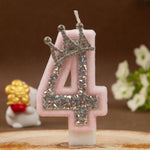 bougies chiffres strass rose argent festives décoration anniversaire creative gâteau PARTY festive