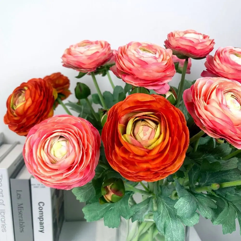 fleur artificielle moderne bouquet décoration maison rose blanc jaune orange rouge naturelle intérieur