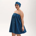 serviettes bain portables ensemble pièces élastique ruban décoratif ajustable moderne bleu marron rose halloween