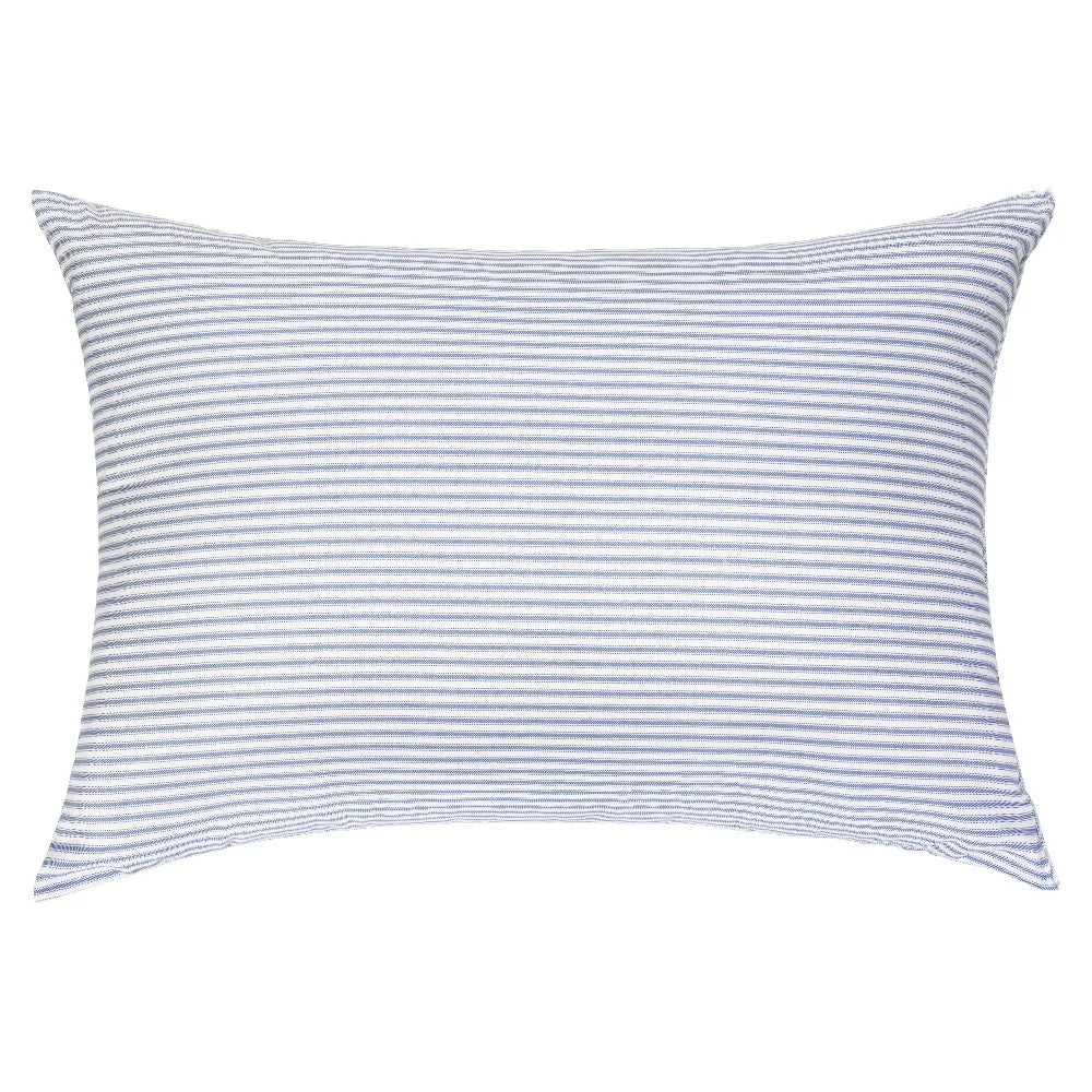 oreillers moelleux microfibre polyester bleu clair rayures verticales fins décontractés literie queen size