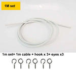 câble flexible blanc moderne crochets métalliques salon caravanes bateaux accessoires tringle 5m 1m 2m