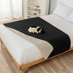 couvre lit anti poussière imperméable matelassé gris moderne grande taille