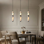 Lampe suspendue marbre moderne blanc noir beige salon chambre 28cm haute qualité