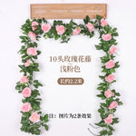 guirlande fleurs artificielles blanches roses décoratives intérieur mariage anniversaire baby shower
