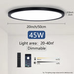 lampe led moderne blanc télécommande application 50cm diamètre 2000 82000lm