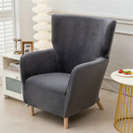 Housse fauteuil velours beige clair moderne canapé place lavable machine restaurant