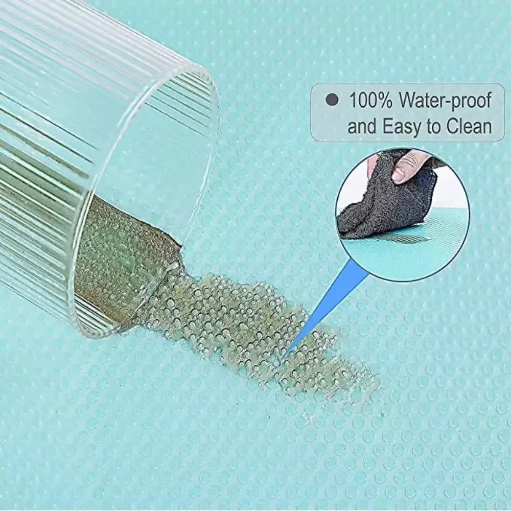 tapis protection réfrigérateur antidérapant éco responsable facile entretien perforé moderne vert bleu rose blanc