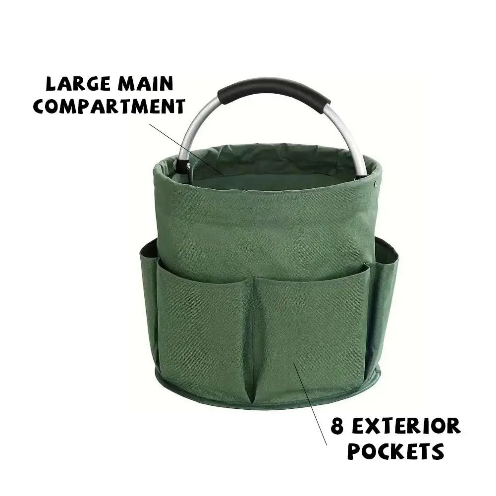 sac pliable noir rouge vert poches extérieures moderne pratique outils jardin jouets plage activités