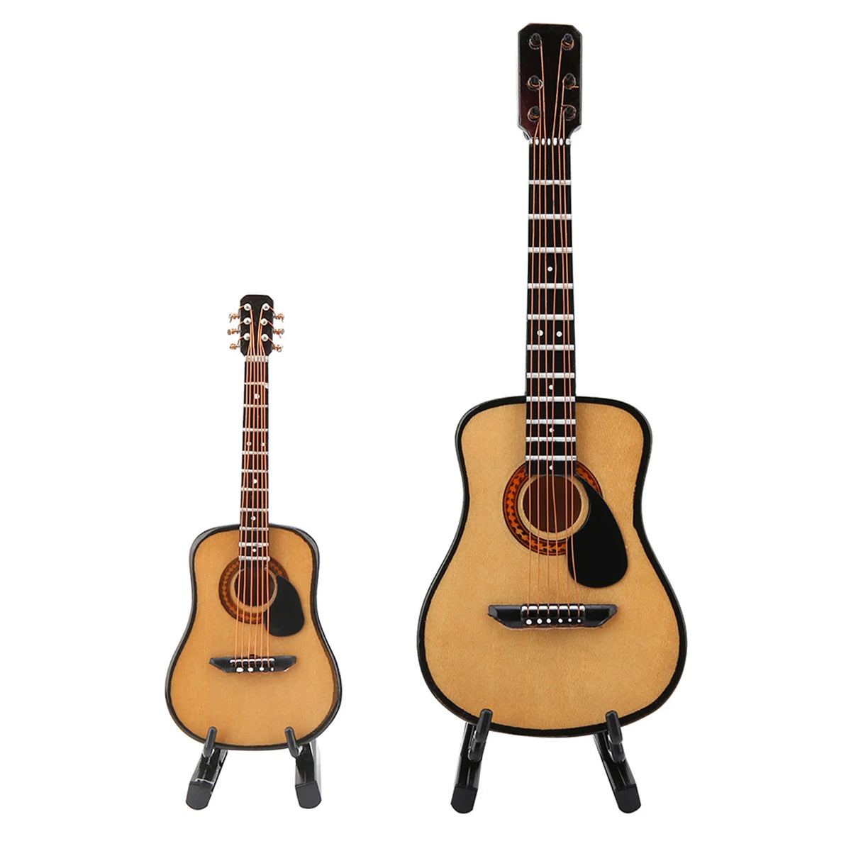 présentoir bois guitare miniature classique clips support etui pince decoration intérieure ornements artisanat