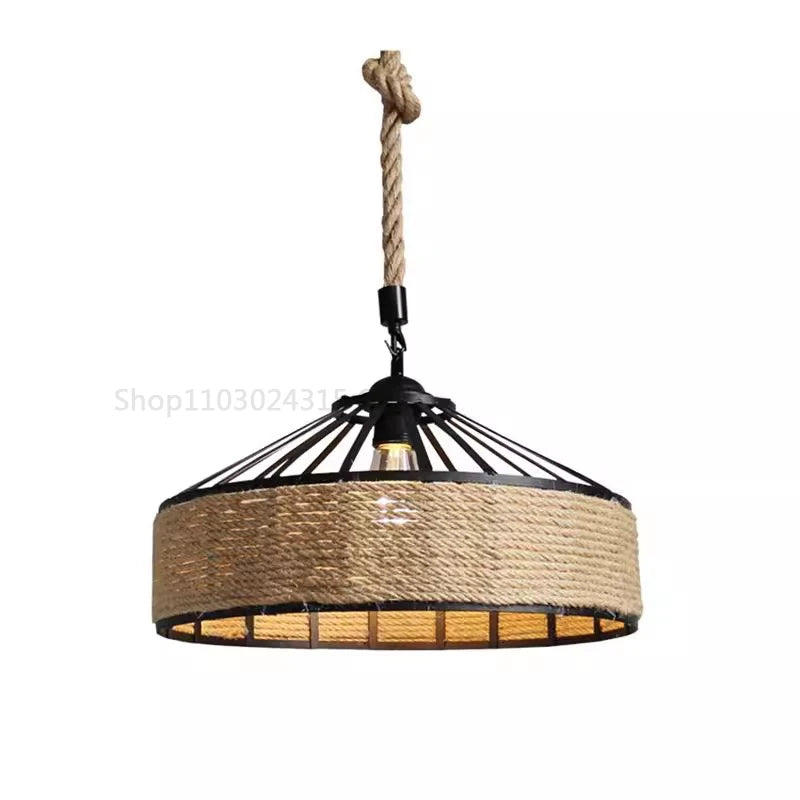 lampe suspendue industrielle corde tressée noir beige ampoule e27 métal opaqueness rustic