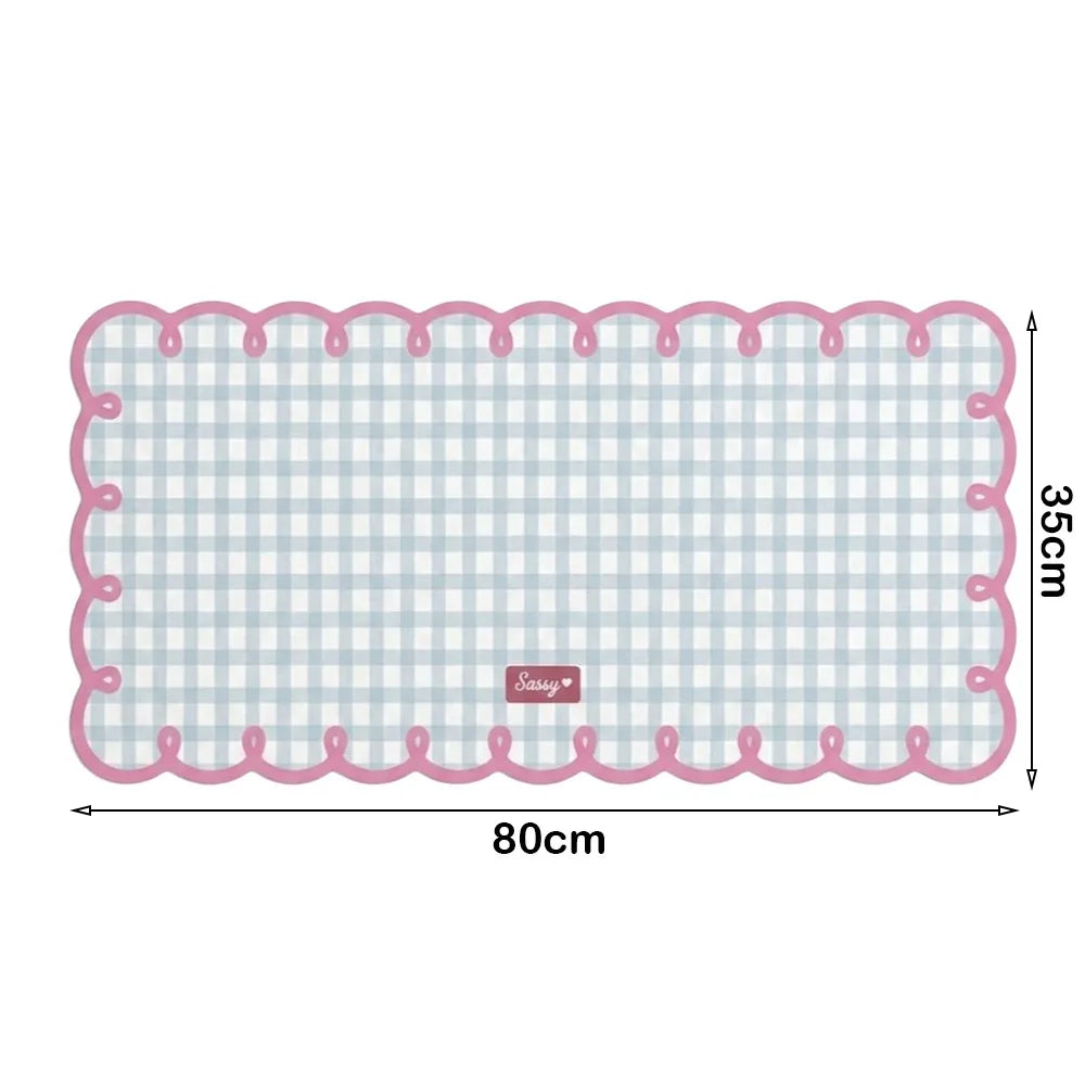 tapis moderne carreaux beige rose bleu adhésif 30x60cm 35x80cm opaquet décors