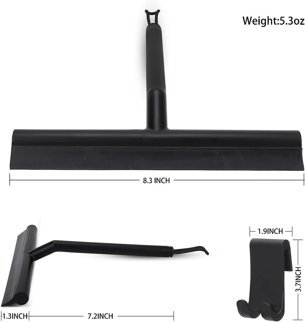 grattoir vitre raclette caoutchouc poignée suspension moderne nettoyage fenêtre noir minimaliste respectueux environnement