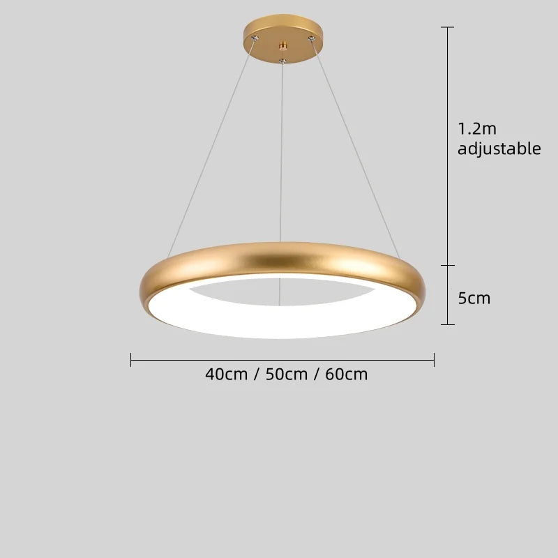 suspension lumineuse moderne noir blanc doré rond lisse opaque chaines led 2000 82000lm