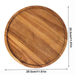 assiette ronde bois marron clair minimaliste rustique dîner pain grande petite