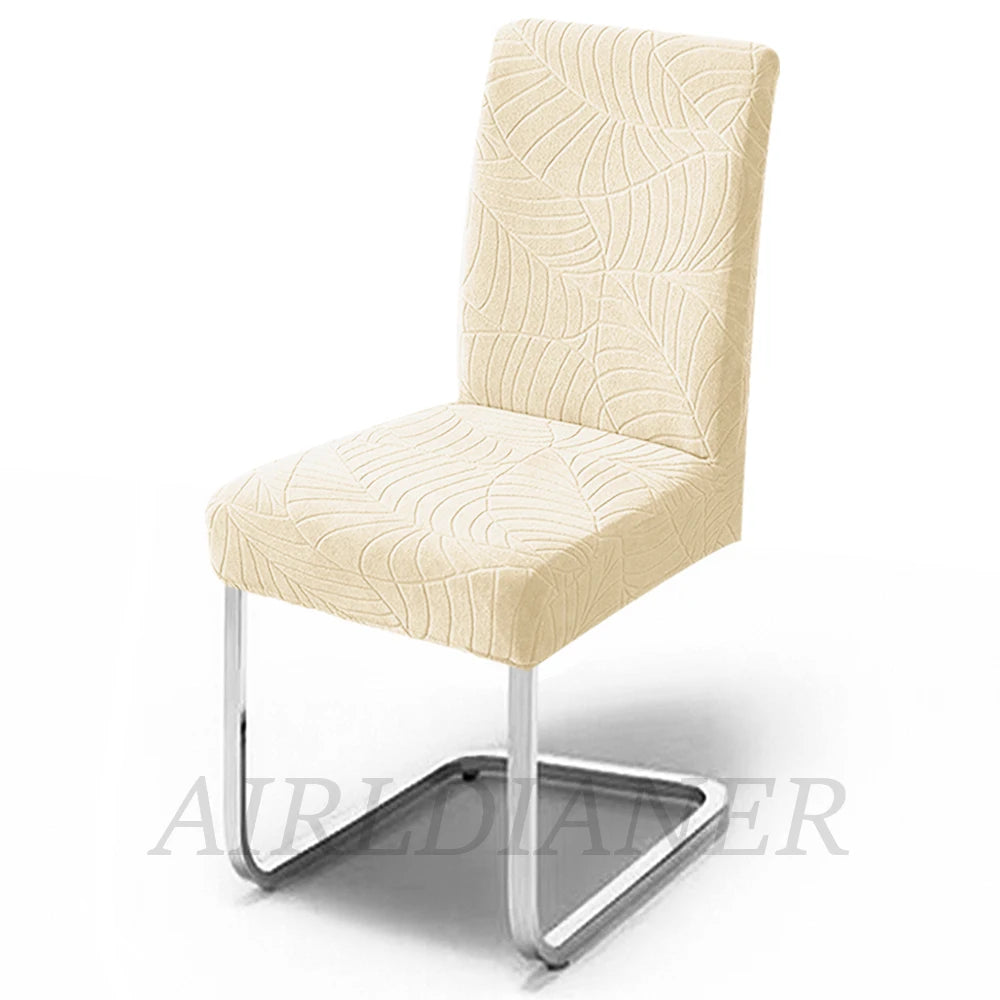 housse chaise gris feuilles moderne élastique polyester extensible mariage banquetôtel salle manger