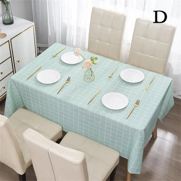 nappe table carreaux beige verte rose moderne minimaliste imperméable anti poussière facile nettoyage intérieur