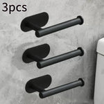 porte serviettes papier noir adhésif moderne salle bains papier toilette cuisine rouleau support étanche