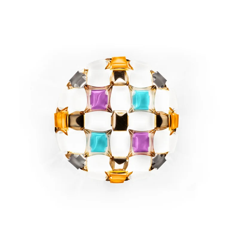 plafonniers modernes led blanc orange vert violet rose doré texturés chambre salon
