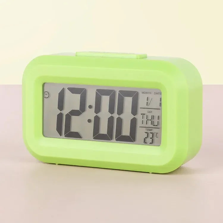horloge numérique moderne rétroéclairée led quartz blanc noir vert rose bleu lcd