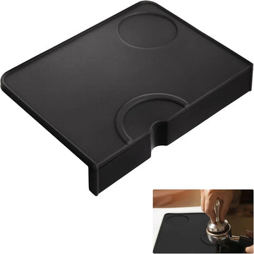 tapis doseur silicone antidérapant espresso moderne plateforme texturée noir compact usage professionnel qualité matériaux