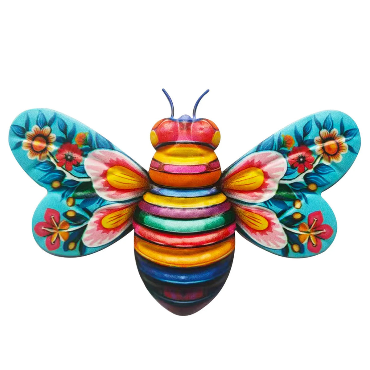 décoration murale abeille colorée motifs floraux chambre salon extérieur