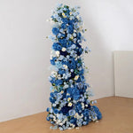 arche décorative fleurs artificielles bleu blanc extérieur intérieur décoration maison événement