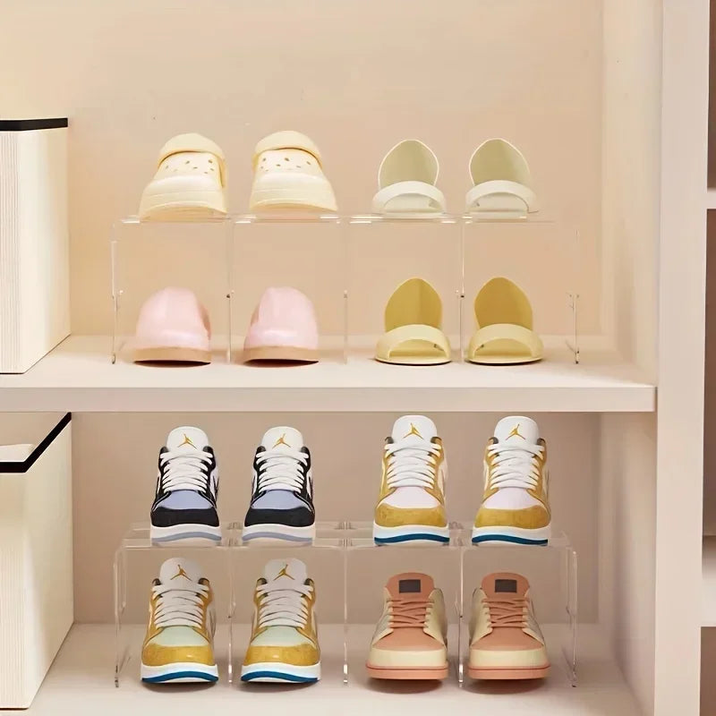 organiseur chaussures sacs transparent moderne minimaliste gain espace ordre chambre étudiant