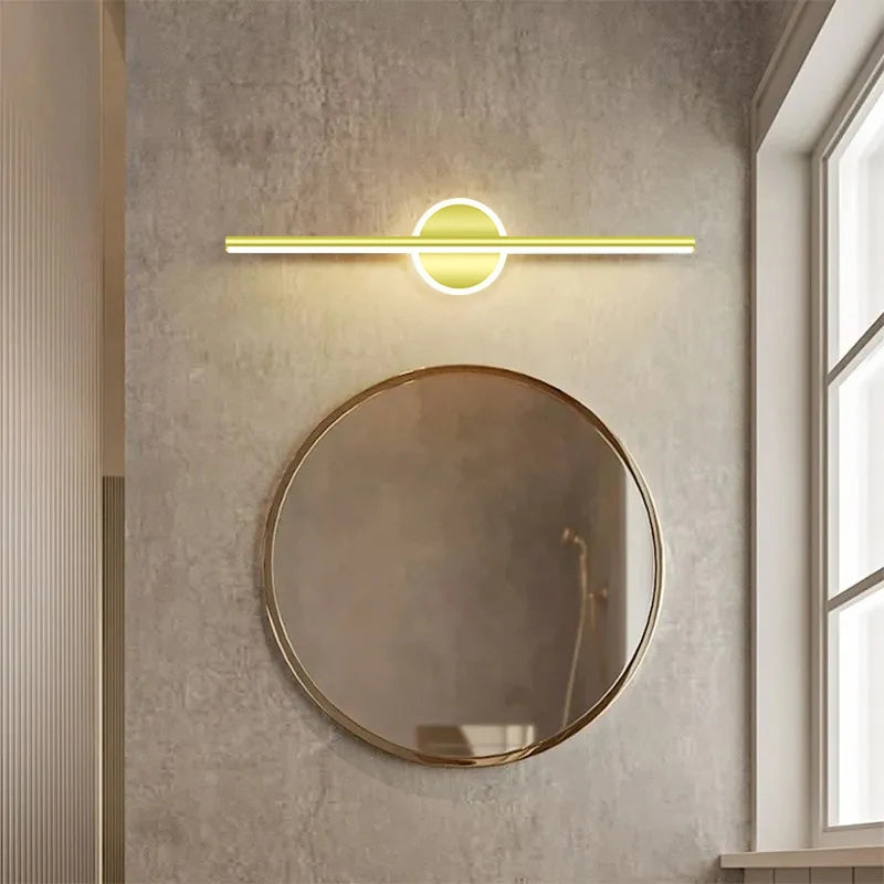 lampe murale led moderne or noir 40 60 cm mur vis fixe éclairage chambre